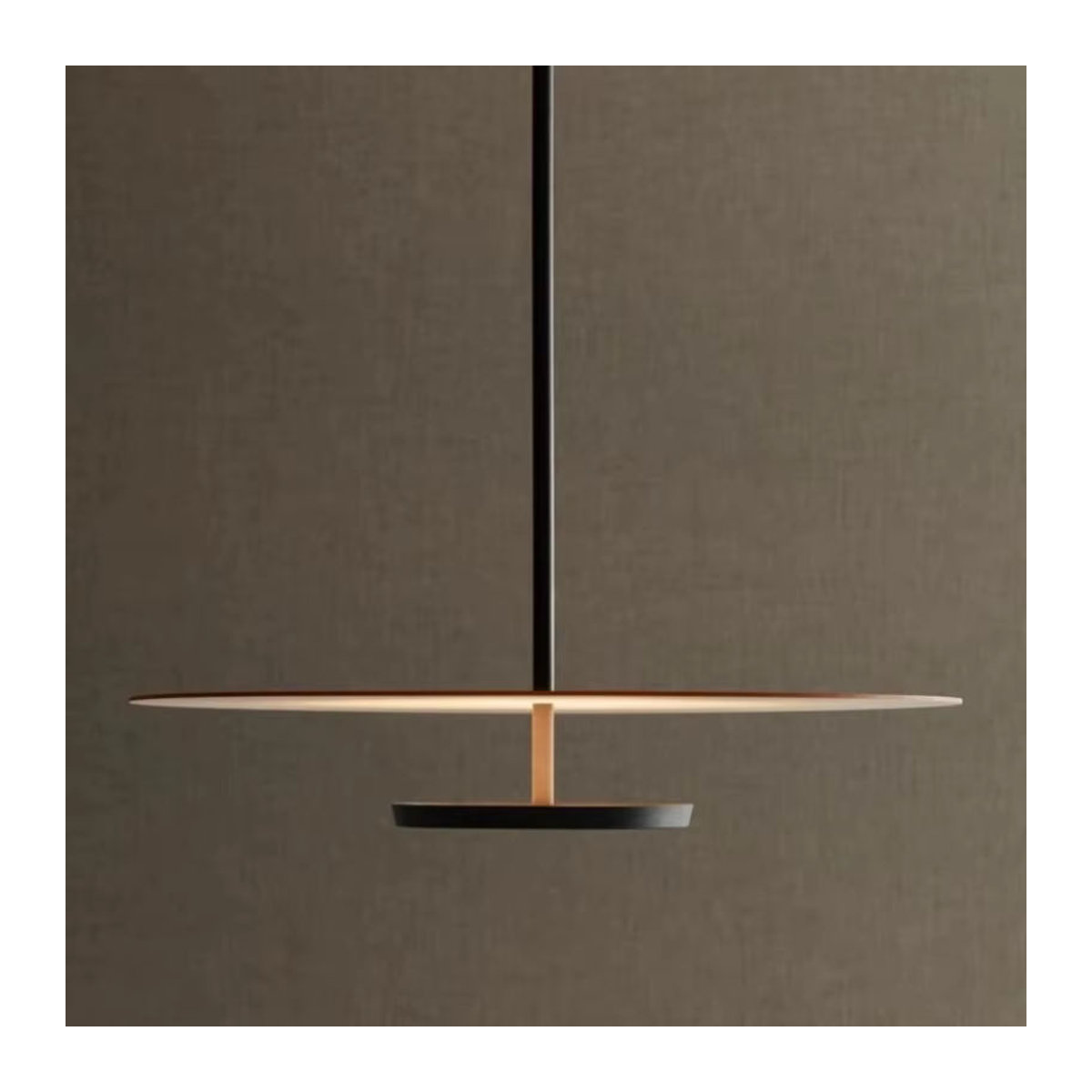 Nordic LED Anhänger Lampe Disc Ring Kronleuchter in Schwarz im skandinavischen Design für Schlafzimmer, Küche und Esszimmer - Bild 1