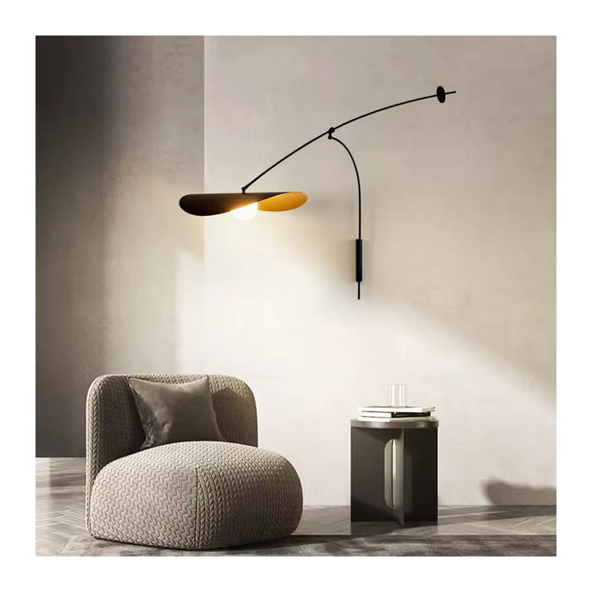 Nordic LED Myrna Armwandleuchte in Schwarz im skandinavischen Industrial-Design - Bild 3