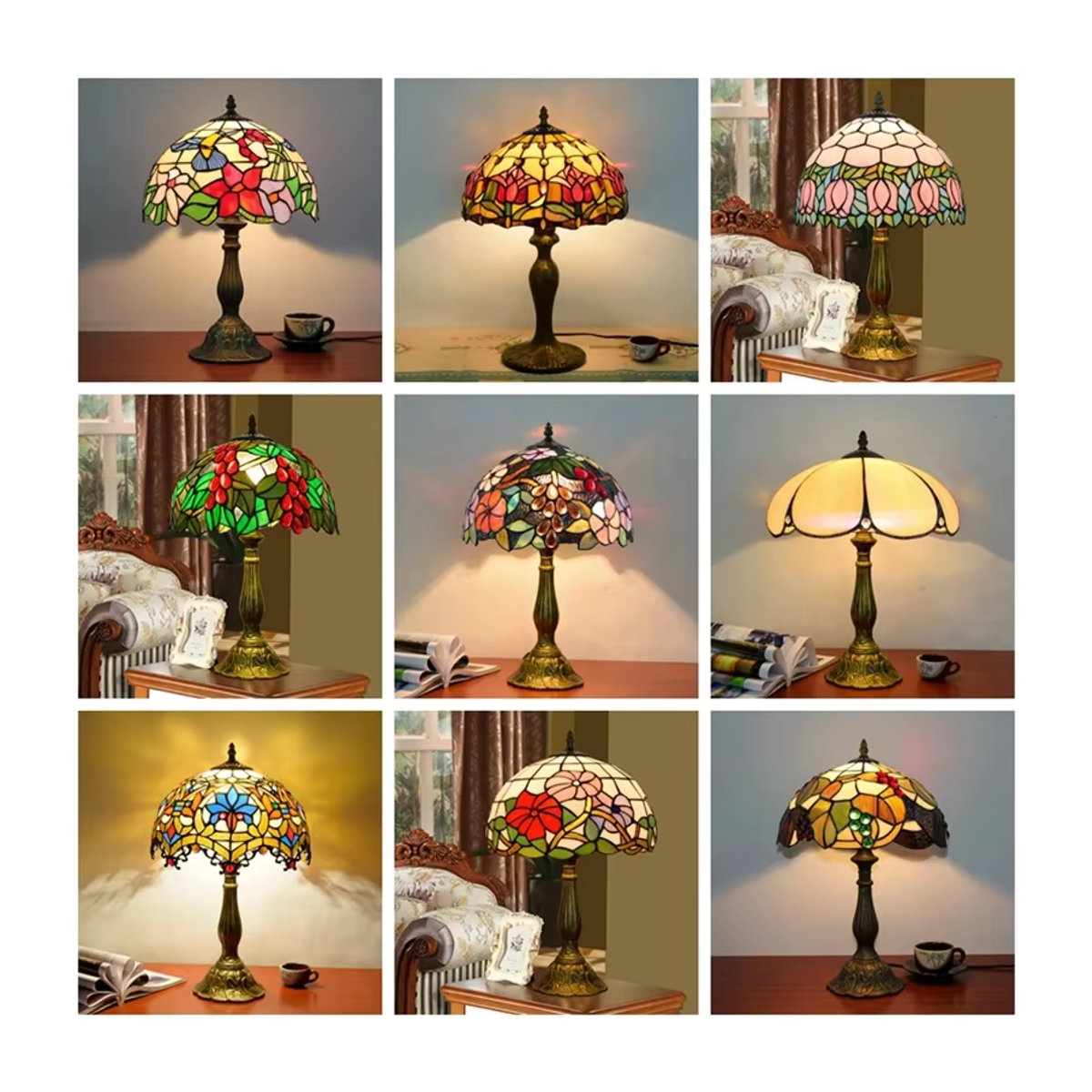 Nordic Moderne LED Tischlampe Lava Ball aus Buntglas im Retro Bohemian Stil - Bild 1