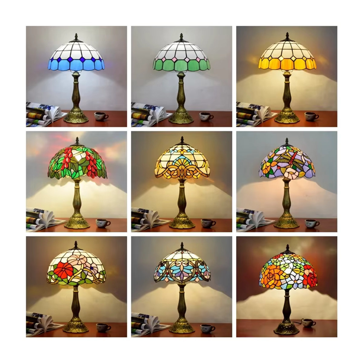 Nordic Moderne LED Tischlampe Lava Ball aus Buntglas im Retro Bohemian Stil - Bild 2
