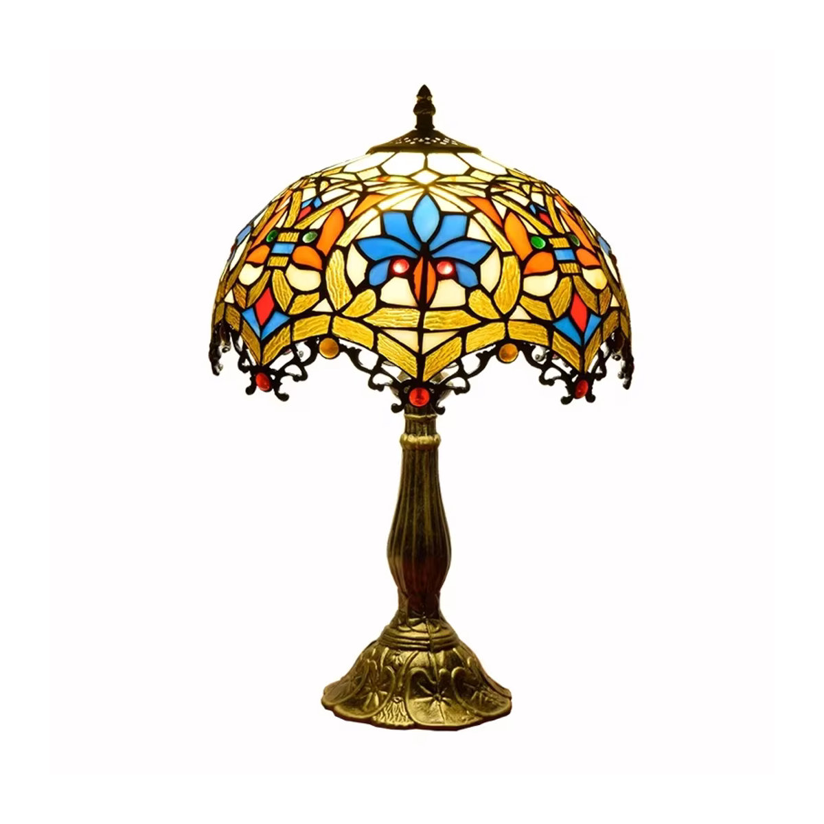 Nordic Moderne LED Tischlampe Lava Ball aus Buntglas im Retro Bohemian Stil - Bild 3