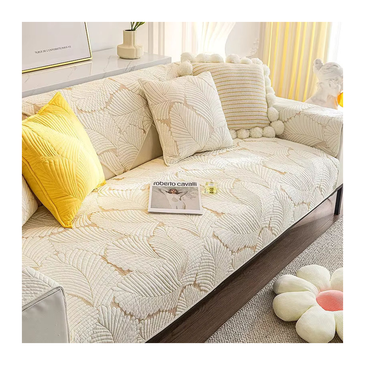 Nordic Sofa Kissenbezug aus Baumwolle, rutschfeste Universal-Sofaabdeckung für alle Jahreszeiten - Bild 2