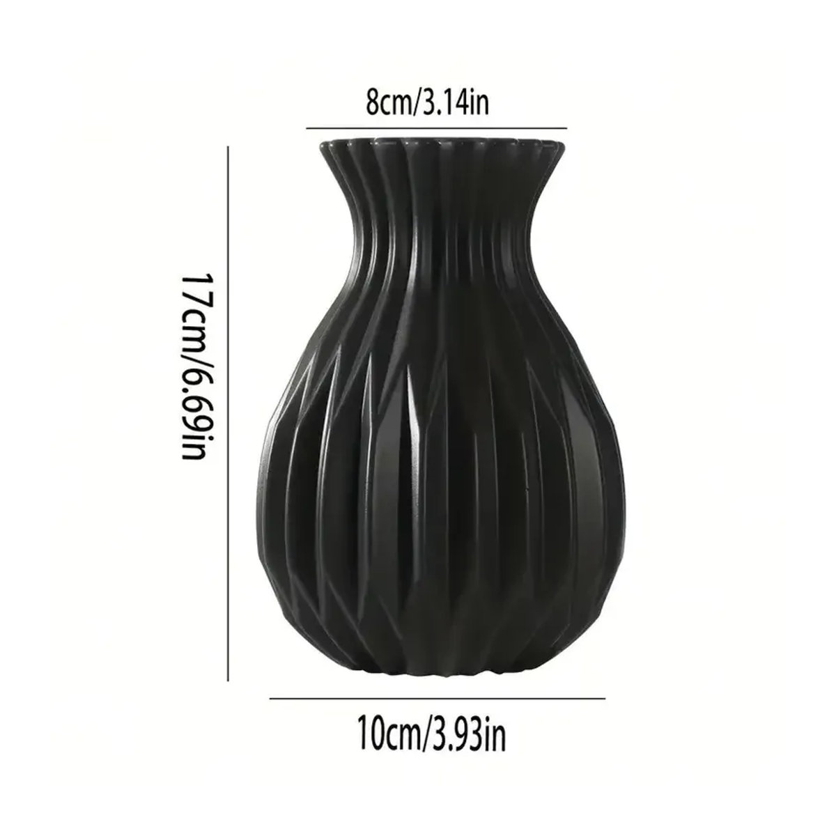 Nordische Keramik-Vase im skandinavischen Design für Wohnzimmer und Hochzeit, bauchig und unregelmäßig geformt, Farben: Grün und Weiß - Bild 6