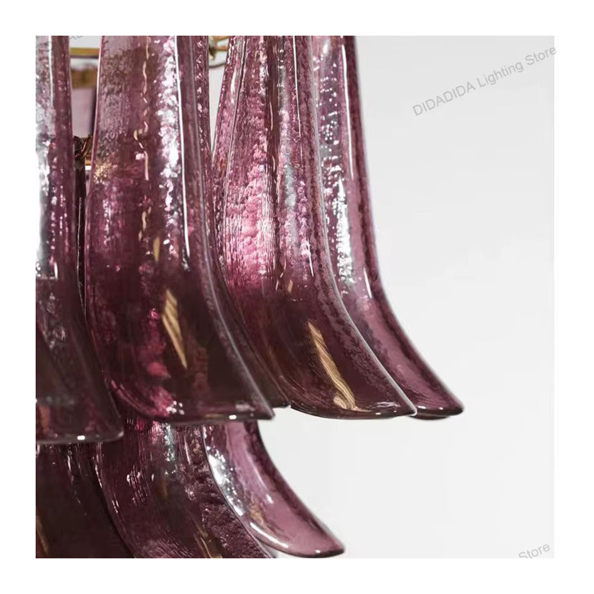 Nordische Murano Hufeisen Glas Pendelleuchte in Bunt mit Messingdetails im Bohemian Stil - Bild 2