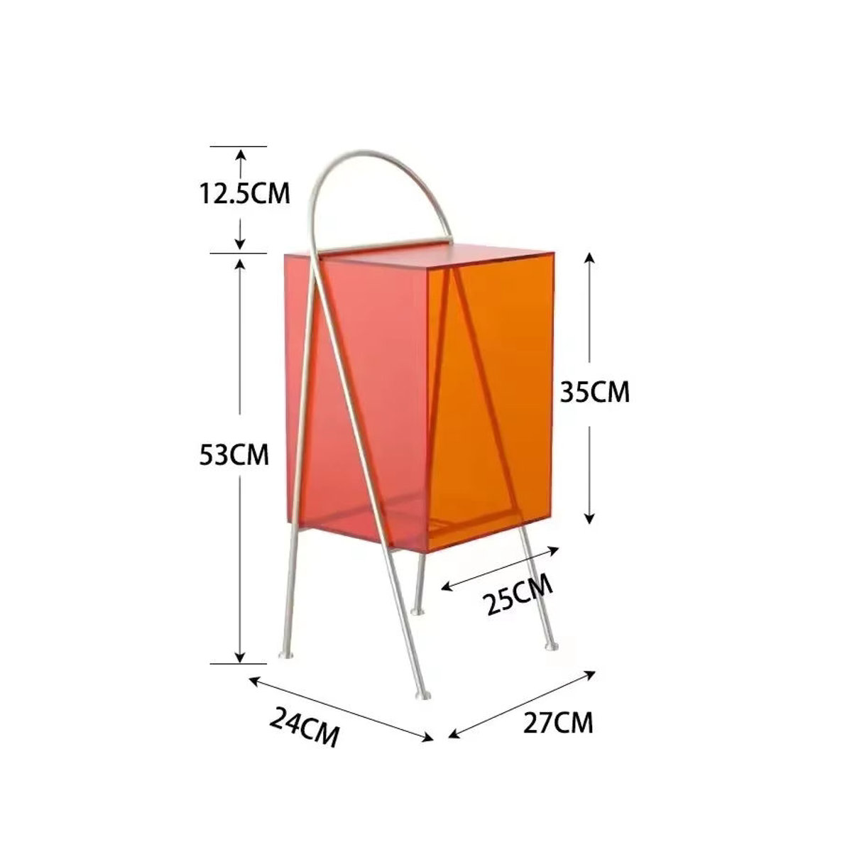 Nordischer Beistelltisch eqiyn in Orange im modernen skandinavischen und japanischen Design - Bild 6