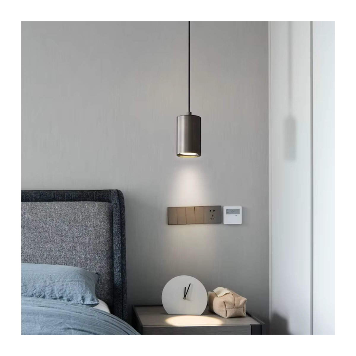 Nordischer minimalistischer LED-Kronleuchter Lava Ball aus Metall in Anthrazit für Wohnzimmer, Treppenhaus und Schlafzimmer - Bild 1