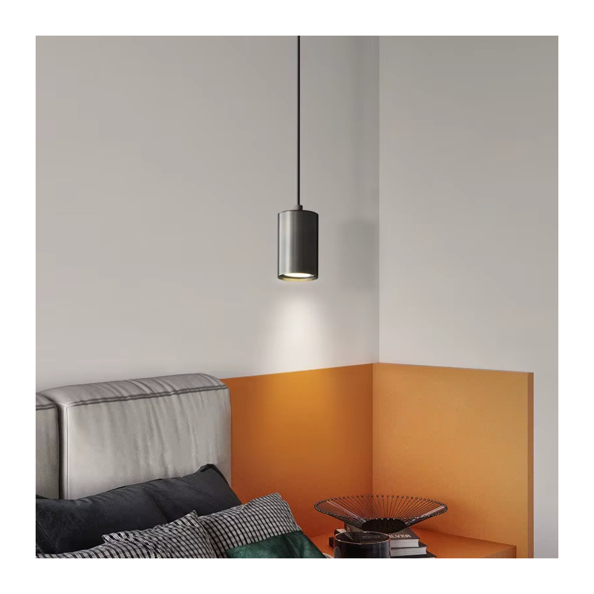 Nordischer minimalistischer LED-Kronleuchter Lava Ball aus Metall in Anthrazit für Wohnzimmer, Treppenhaus und Schlafzimmer - Bild 2