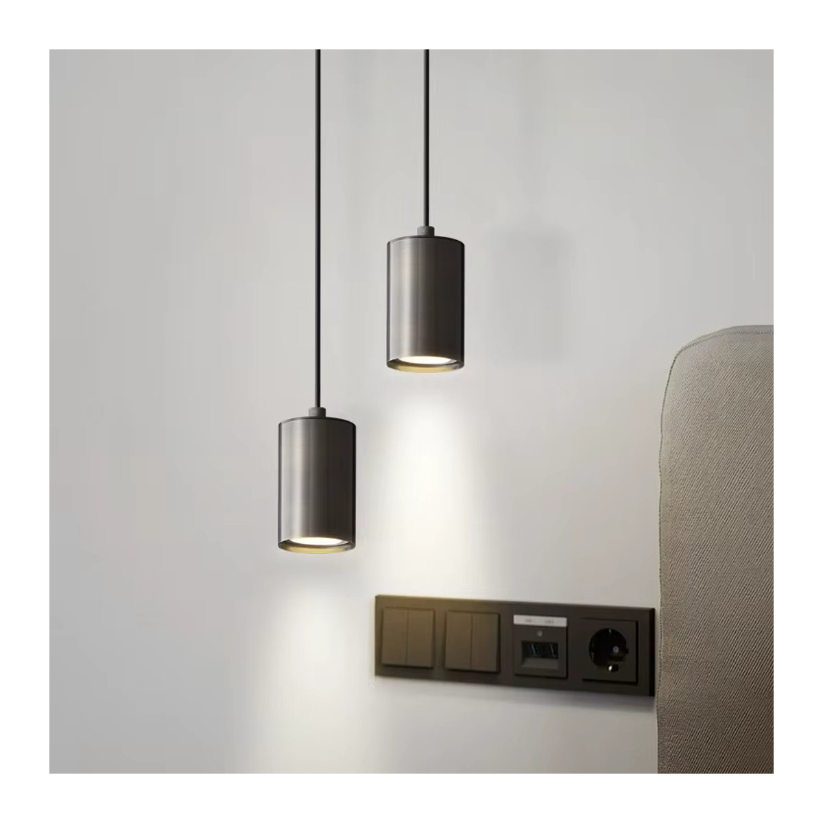 Nordischer minimalistischer LED-Kronleuchter Lava Ball aus Metall in Anthrazit für Wohnzimmer, Treppenhaus und Schlafzimmer - Bild 3