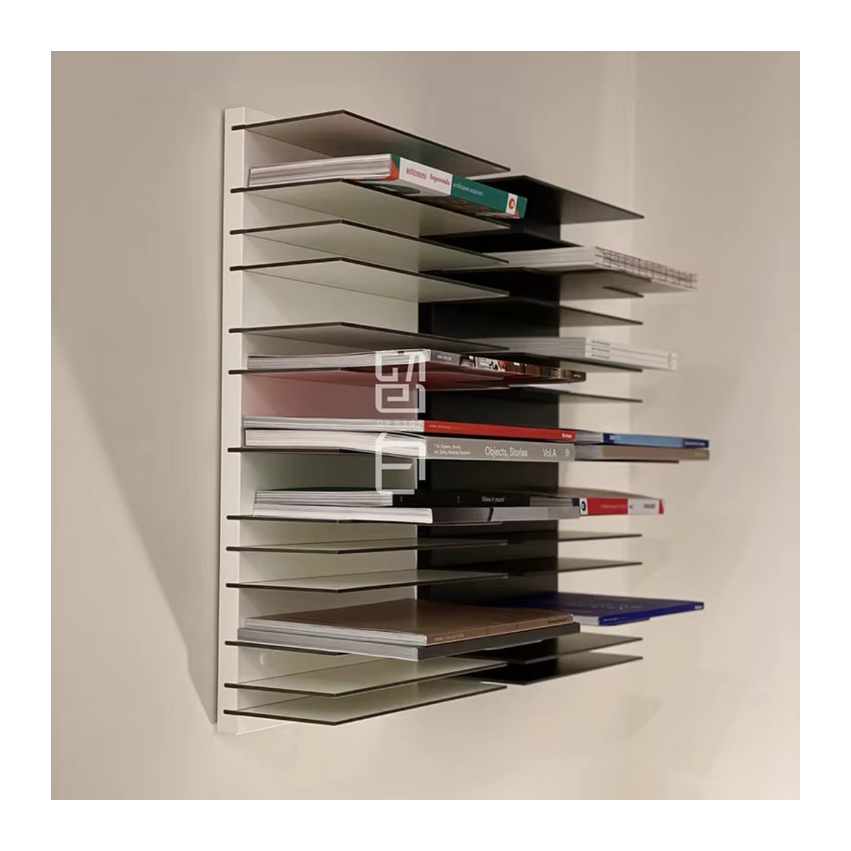 Nordisches Wandregal aus Glas für Wohnzimmer und Schlafzimmer in Schwarz oder Transparent - Bild 3
