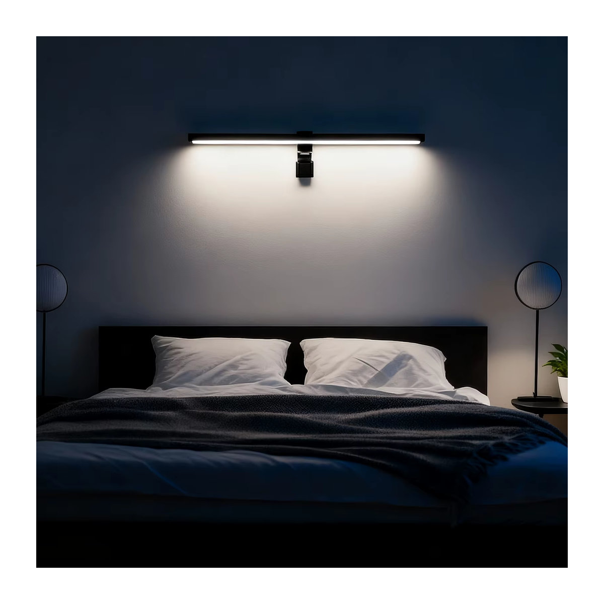 NOVEYEE USB-Betriebene Augenschonende Monitorleuchte mit Stufenloser Dimmung in Schwarz, Minimalistisches Design - Bild 2