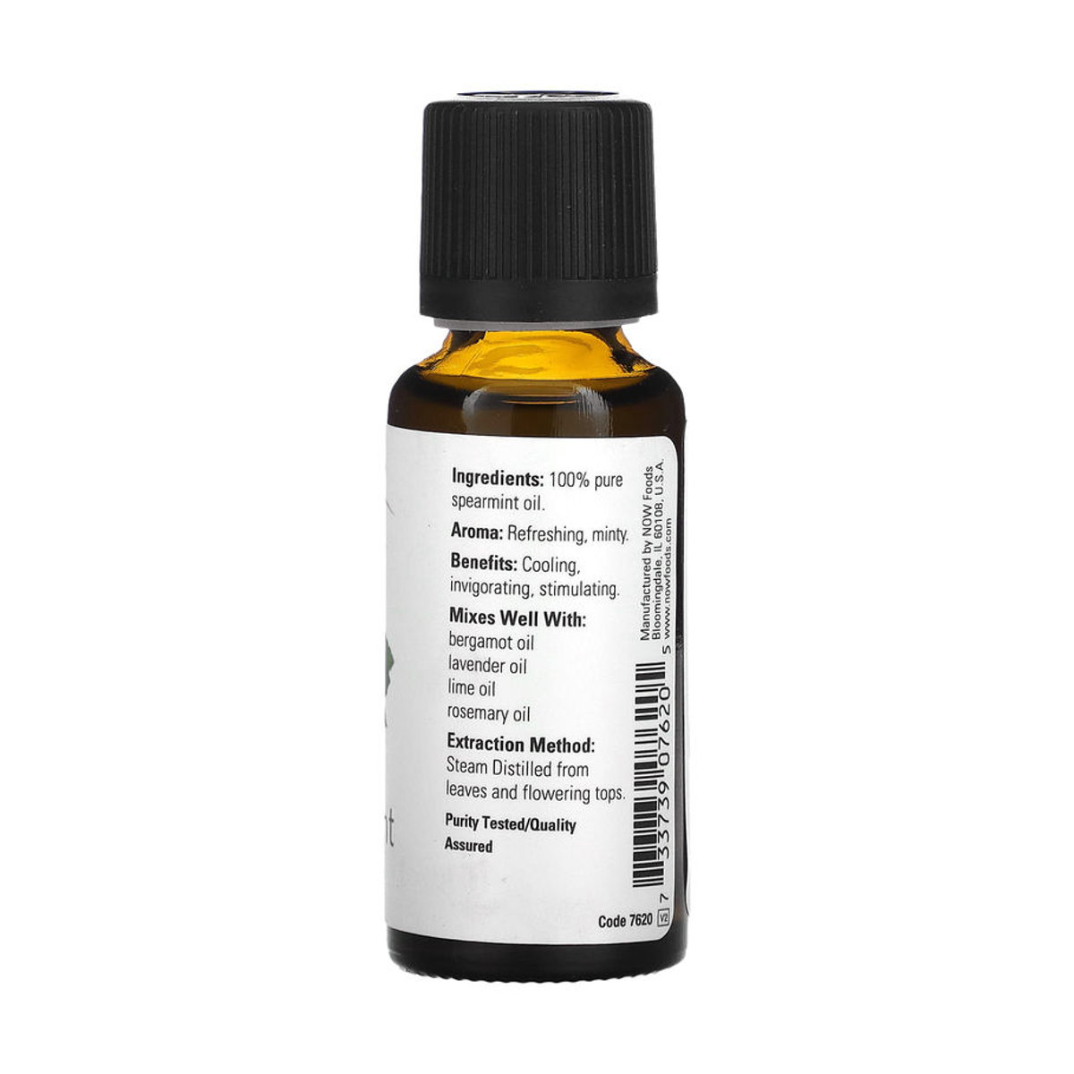 Now Foods Ätherisches Öl Pfefferminze 30 ml in transparenter Glasflasche - Bild 2