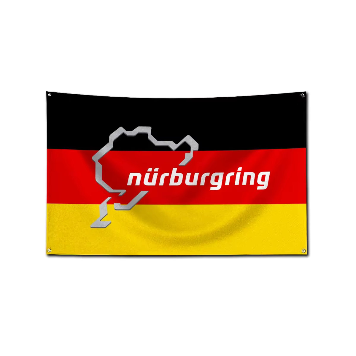 Nürburgring Flagge als Wandkunst und Außendekoration, mehrfarbig, B/H: 91,44 x 91,44 cm - Bild 3