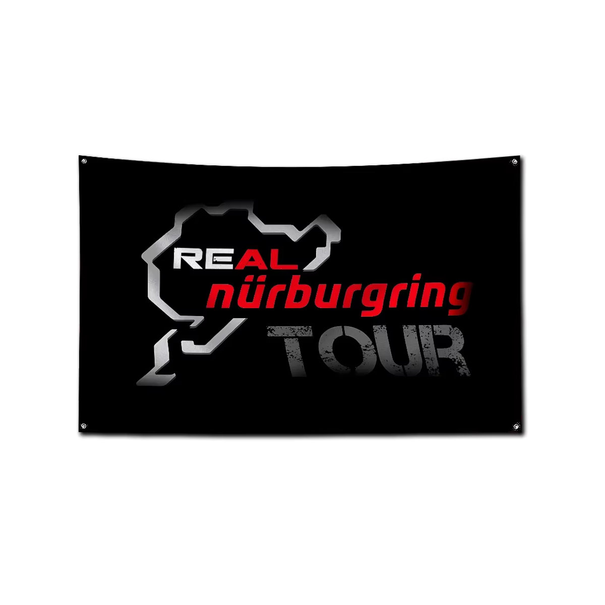 Nürburgring Flagge als Wandkunst und Außendekoration, mehrfarbig, B/H: 91,44 x 91,44 cm - Bild 4