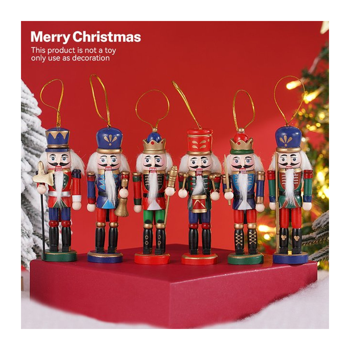 Nussknacker American Honor Guard Holzfigur als Weihnachtsbaum Ornament, mehrfarbig, Höhe: 13 cm - Bild 1