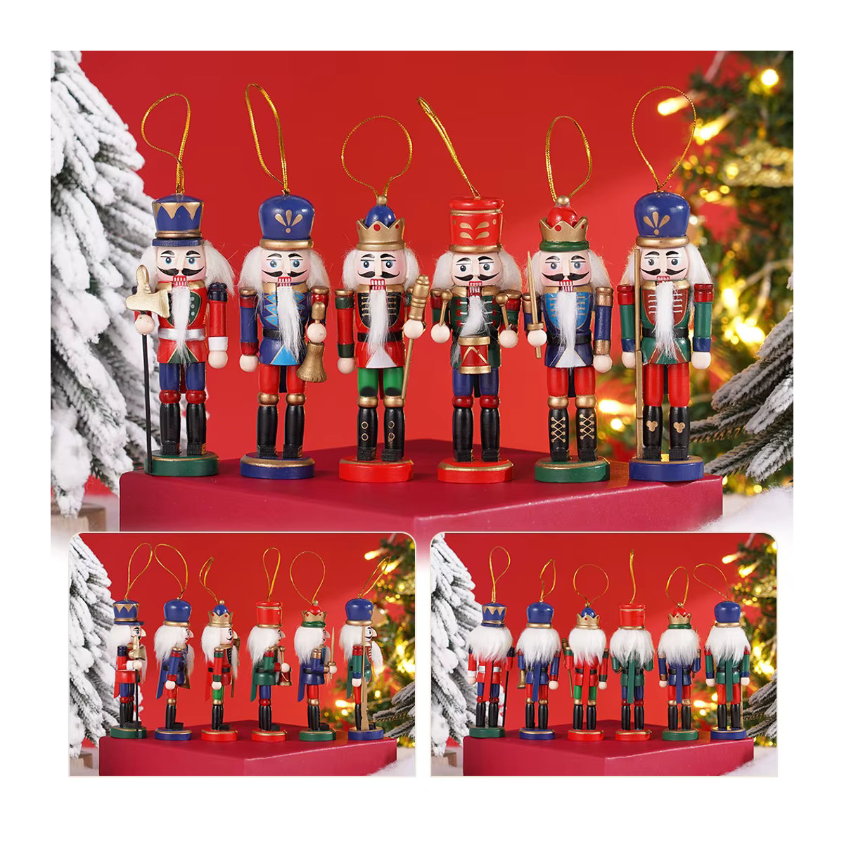 Nussknacker American Honor Guard Holzfigur als Weihnachtsbaum Ornament, mehrfarbig, Höhe: 13 cm - Bild 4