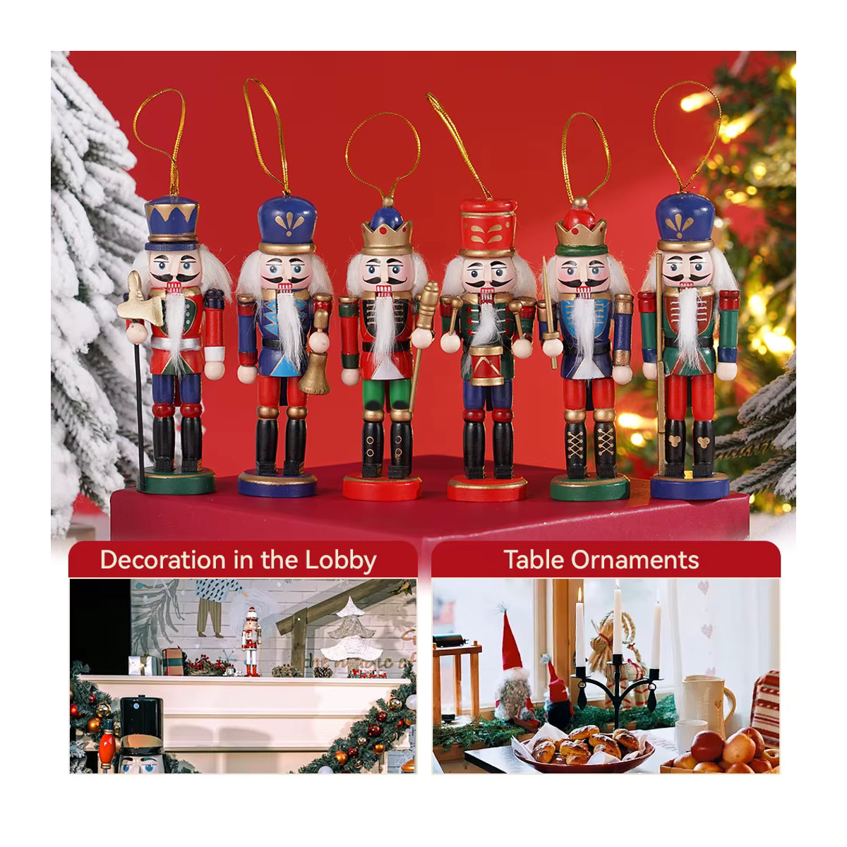 Nussknacker American Honor Guard Holzfigur als Weihnachtsbaum Ornament, mehrfarbig, Höhe: 13 cm - Bild 5