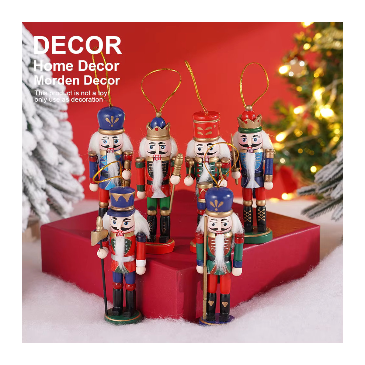 Nussknacker American Honor Guard Holzfigur als Weihnachtsbaum Ornament, mehrfarbig, Höhe: 13 cm - Bild 6