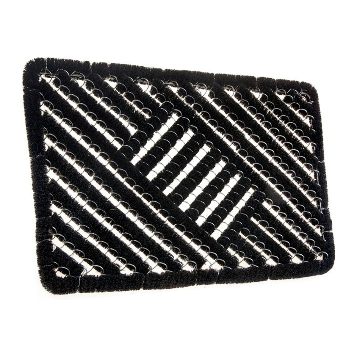 NYVI Fußmatte Grid Schwarz, rutschfest und wetterfest für Innen und Außen, B/T: 75 x 45 cm - Bild 1