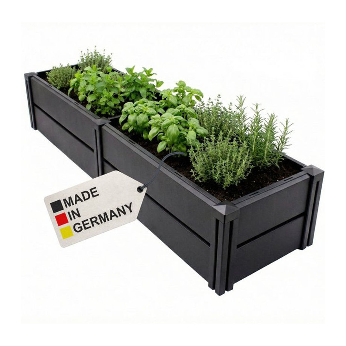 NYVI Hochbeet NYVIGreen Gartenbeet aus wetterfestem recyceltem Kunststoff in Anthrazit B: 158 cm, T: 44 cm, H: 31 cm - Bild 1