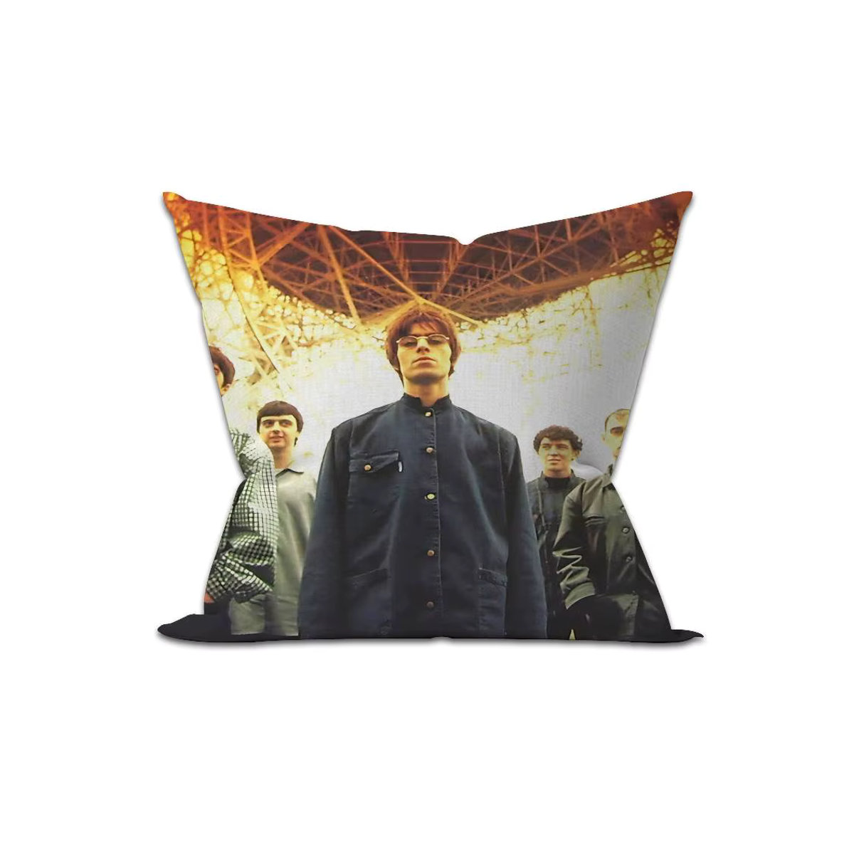 O-Oasis Band Kissenbezug mit Cartoon-Sofa-Dekoration, doppelseitig bedruckter Kurzplüsch in Mehrfarbig, nur Bezug - Bild 7