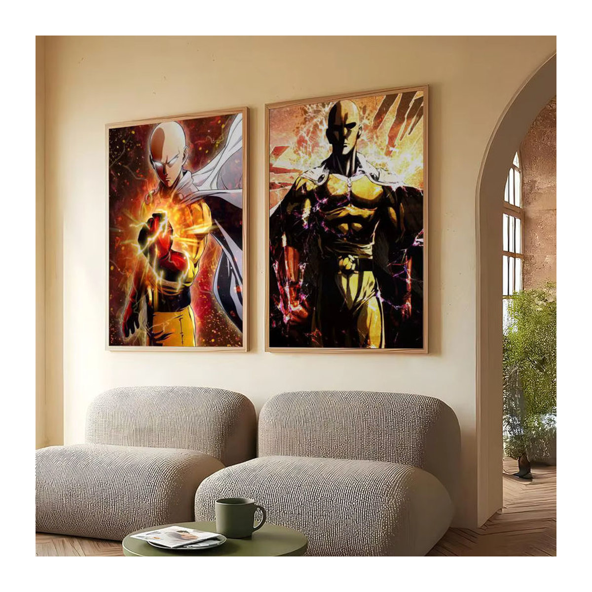 O-One One-Punch Man Anime Poster Selbstklebend Mehrfarbig Hochformat - Bild 3