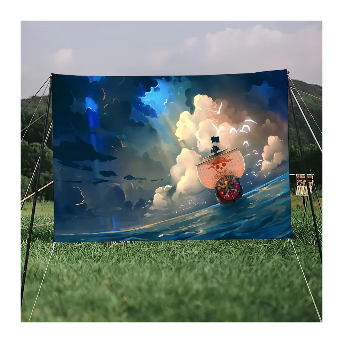 O-oNE P-pIEC-E Anime-Flagge aus Textil, mehrfarbig, rechteckig, B/H: 60 x 40 cm - Bild 5