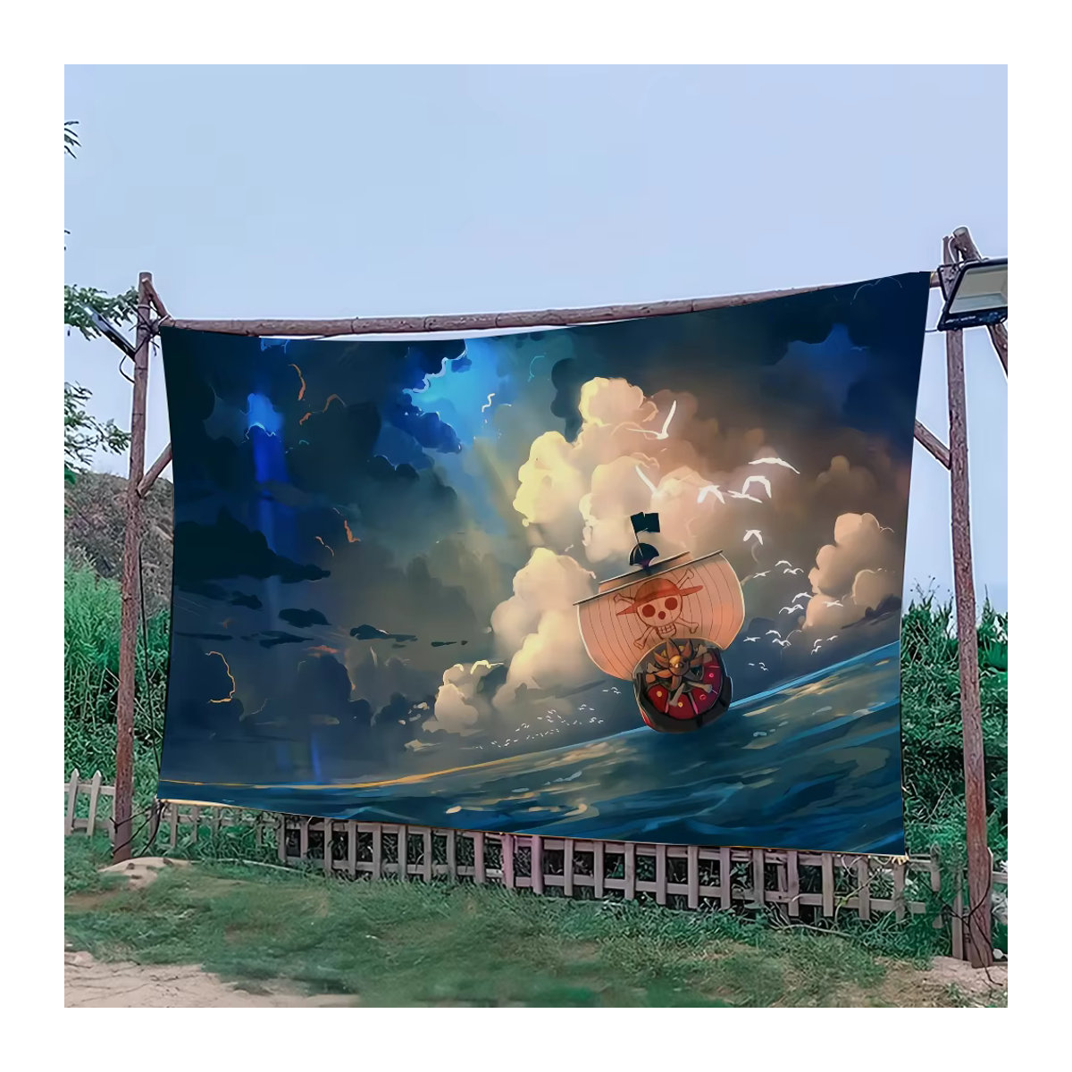 O-oNE P-pIEC-E Anime-Flagge aus Textil, mehrfarbig, rechteckig, B/H: 60 x 40 cm - Bild 6