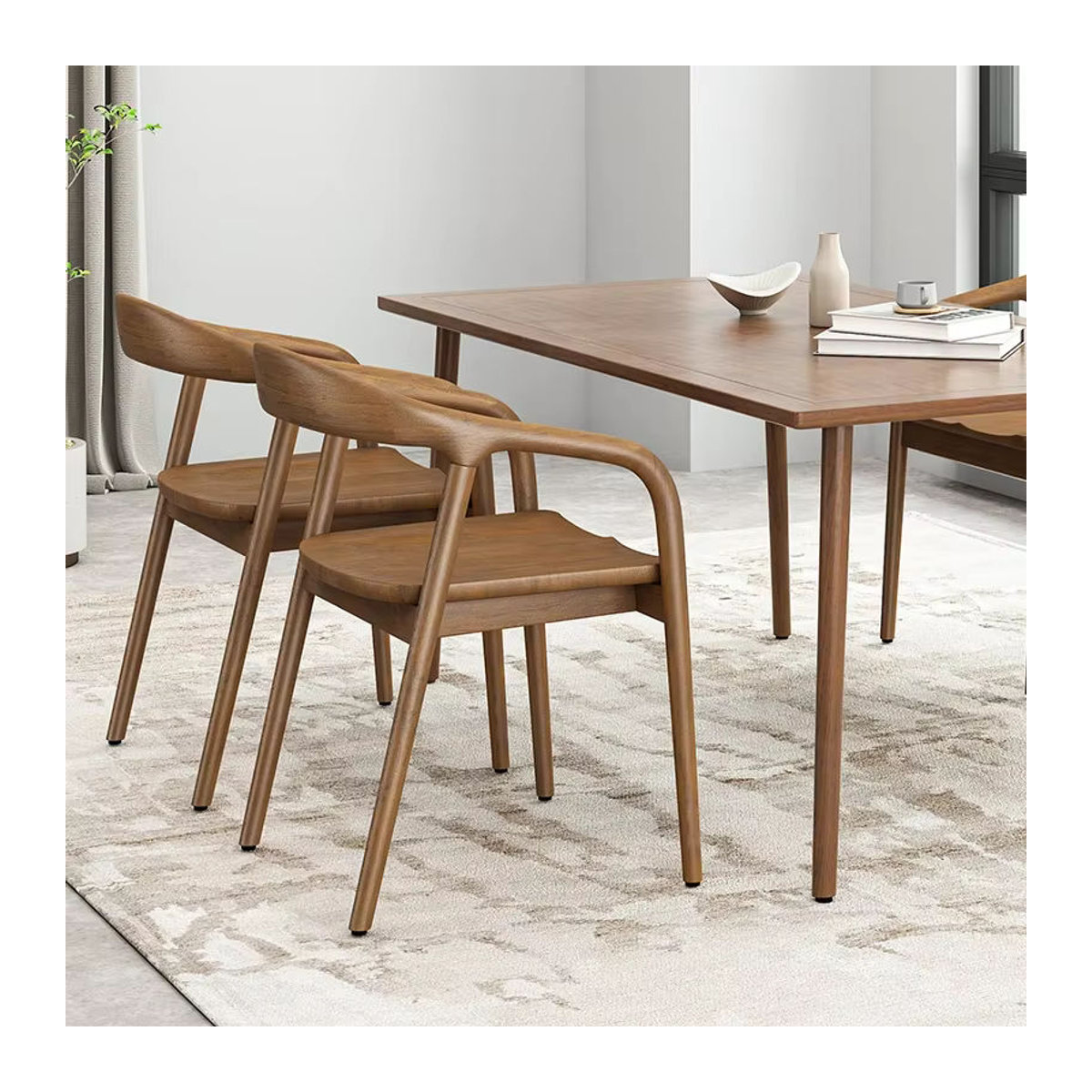 OAKCIA Esszimmerstuhl aus Holz in Braun im skandinavischen Design - Bild 2
