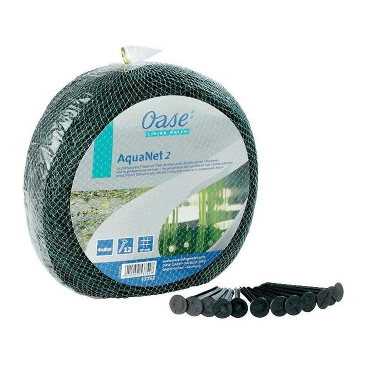 Oase AquaNet 2 Laubschutznetz für den Teich, Schwarz, B: 400 cm, L: 800 cm - Bild 1