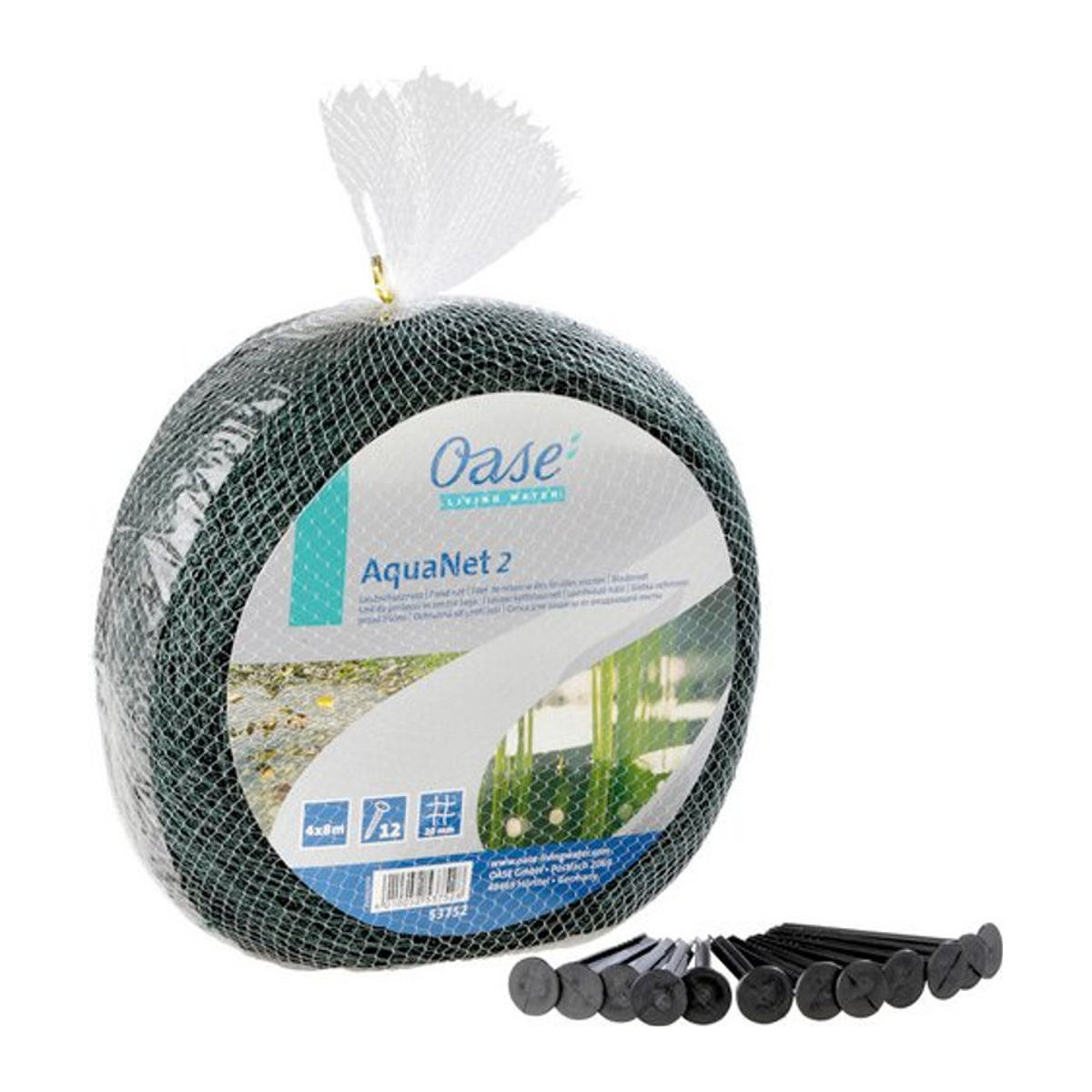Oase AquaNet 2 Laubschutznetz für den Teich, Schwarz, B: 400 cm, L: 800 cm - Bild 3