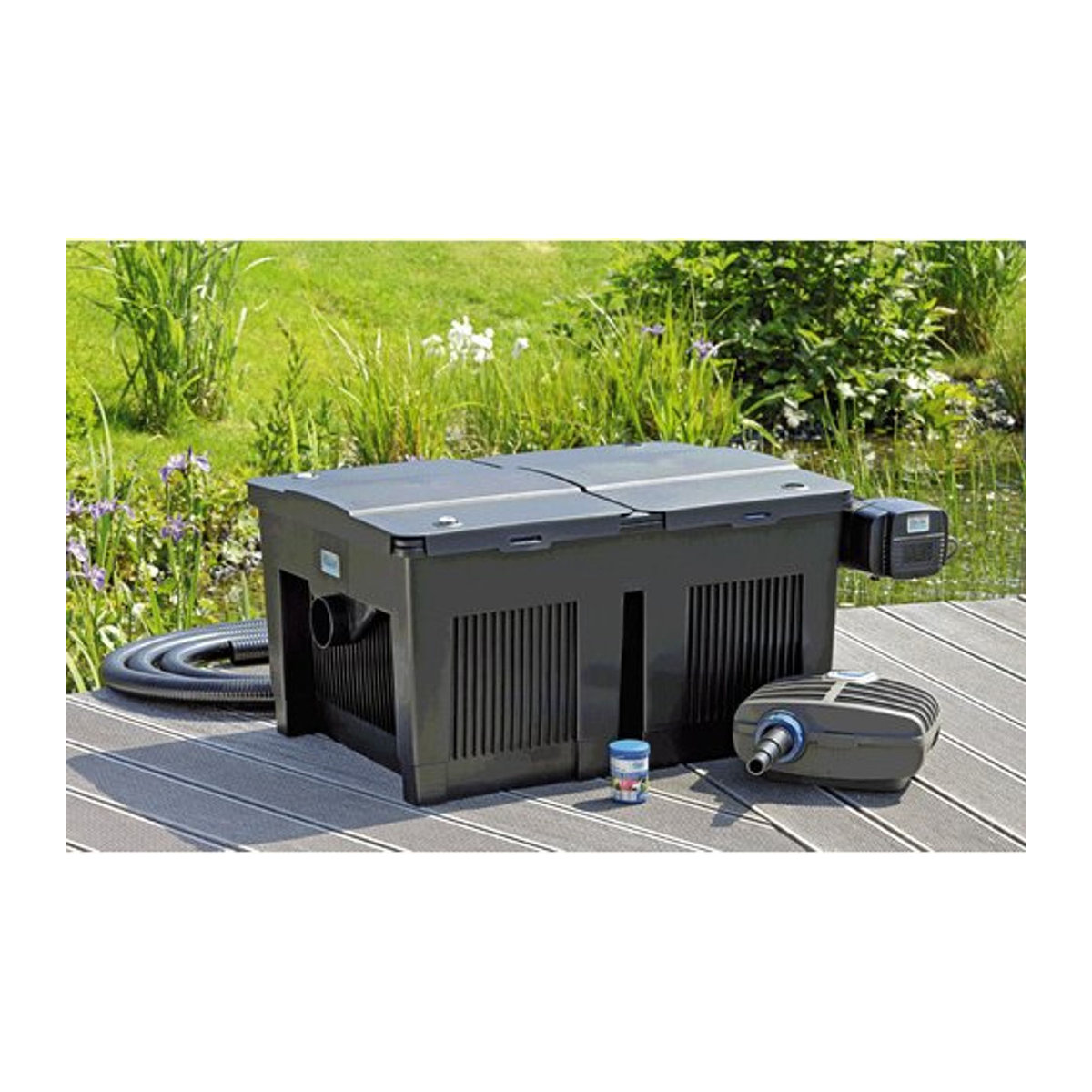 Oase BioSmart Durchlauffilter Set für den Teich in Schwarz aus Kunststoff - Bild 1