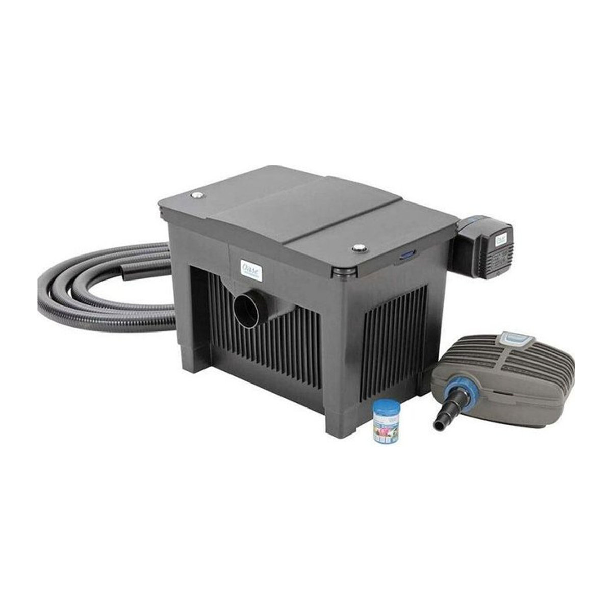 Oase BioSmart Set 18000 Durchlauffilter für den Teich mit UV-Klärer und Pumpe in Grau/Schwarz - Bild 1