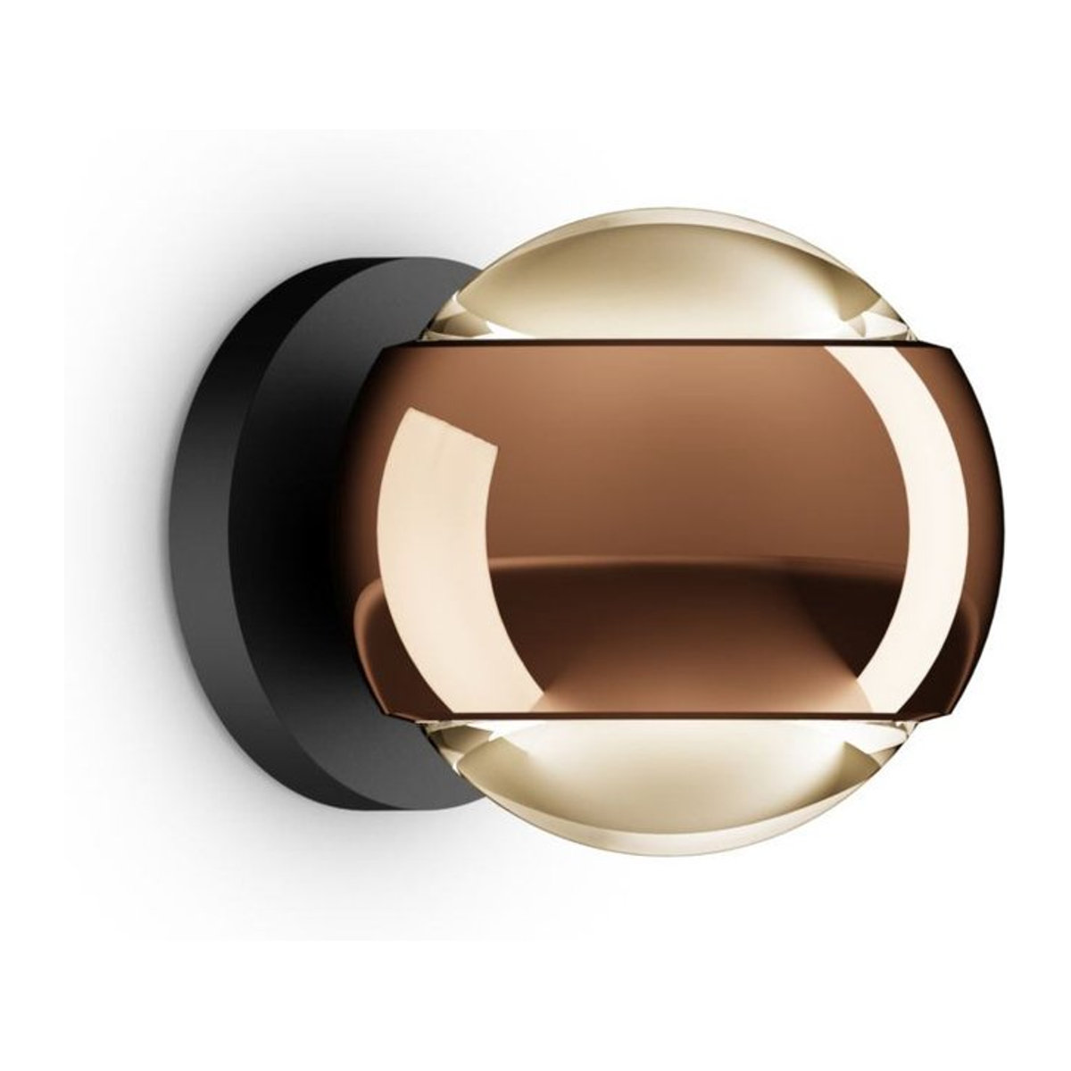 Occhio io verticale LED-Wandleuchte in Rose Gold und Schwarz matt mit warmweißem Licht (3000K) - Bild 1