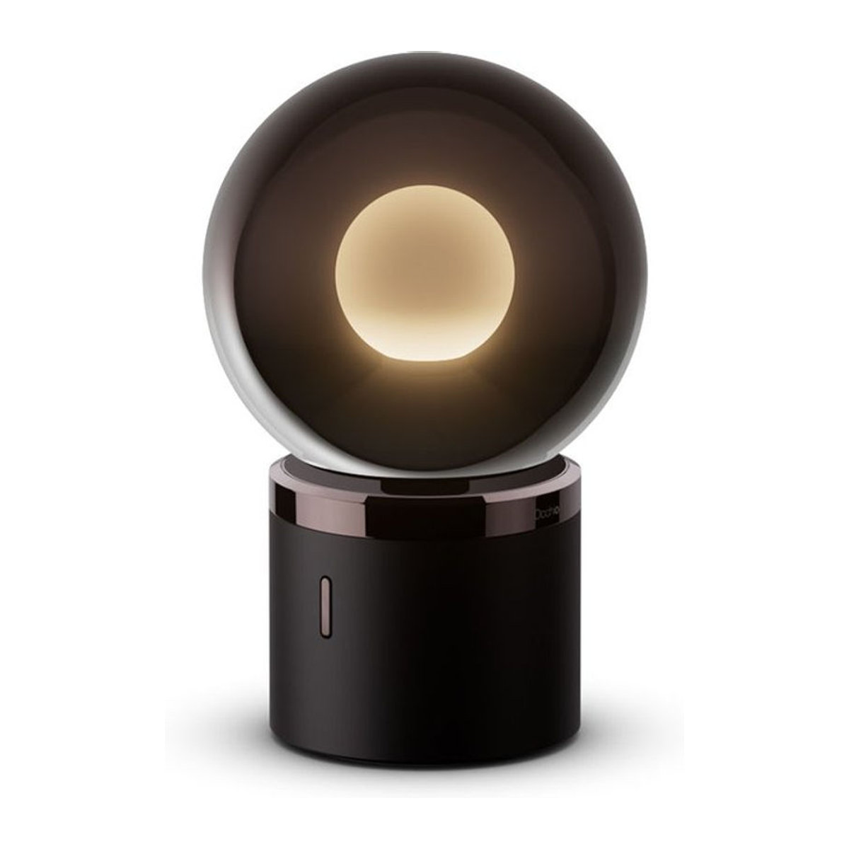 Occhio Luna Pura LED-Akkuleuchte aus Glas und Aluminium in Schwarz und Violett mit warmweißem Licht - Bild 1