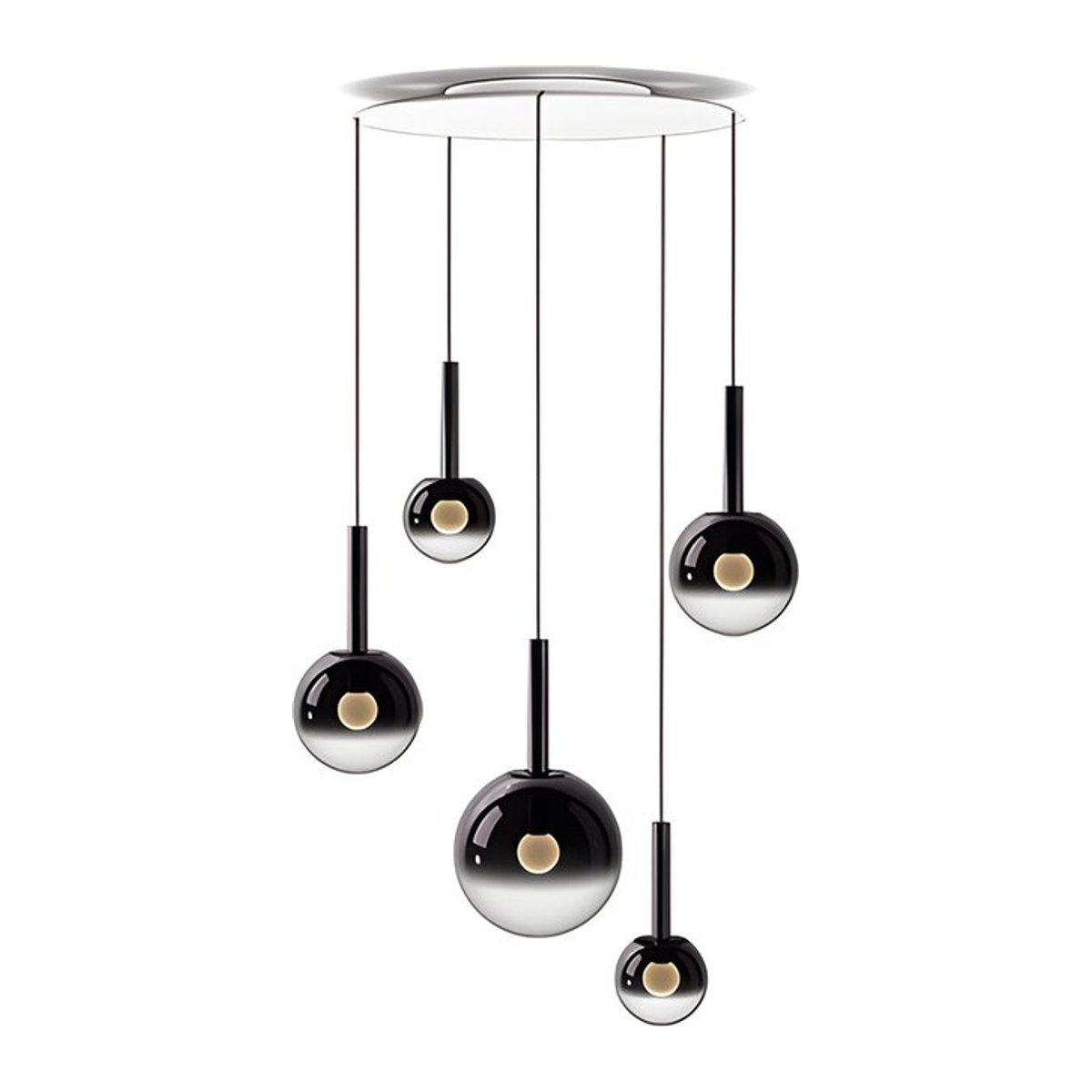 Occhio Luna Sospeso Cloud 5 LED-Pendelleuchte in Weiß Matt mit Tunable White (2700K - 4000K) - Bild 1