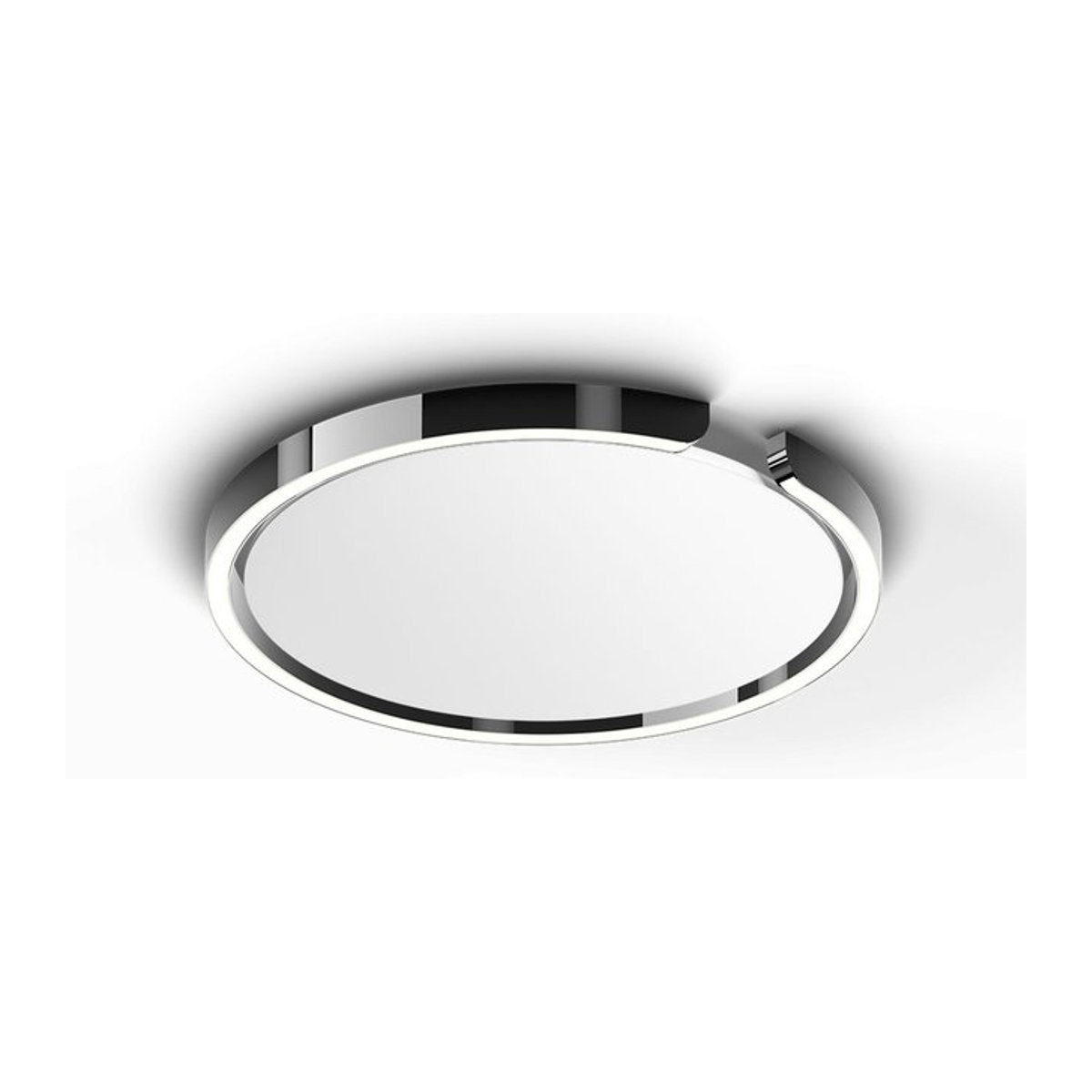 Occhio Mito 40 Up LED-Deckenleuchte in Dark Chrome mit mattweißem Cover und Narrow-Optik für gebündeltes Licht (50°) ohne air Modul - Bild 1