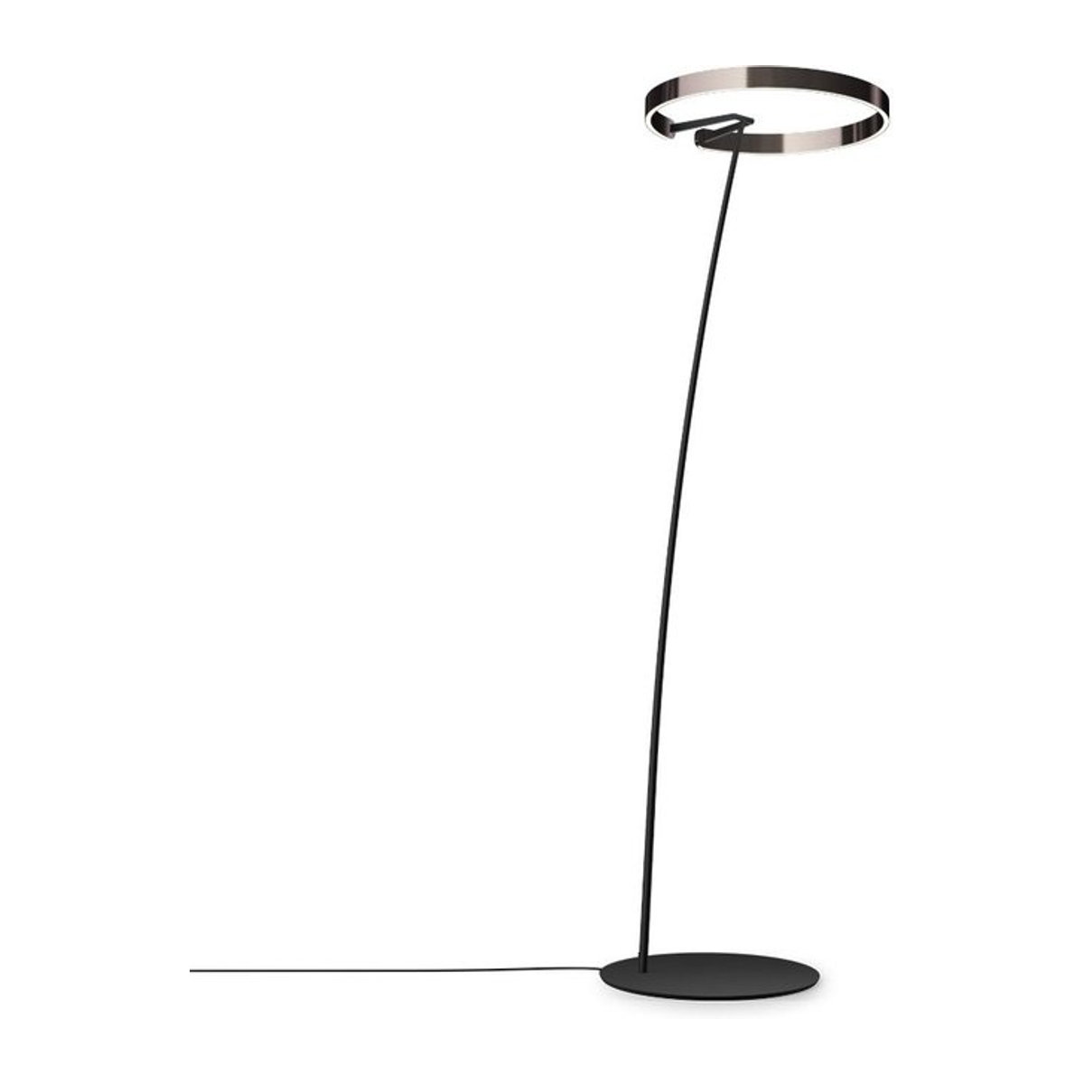 Occhio Mito Bogenleuchte mit LED-Kopf Phantom in Schwarz matt - Bild 1