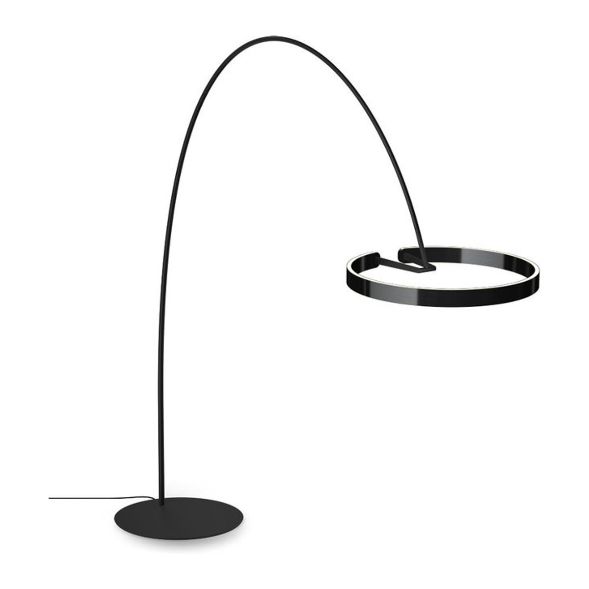 Occhio Mito largo LED-Bogenleuchte in Schwarz matt mit Black Phantom Kopf und x-tra warmem LED Licht - Bild 1