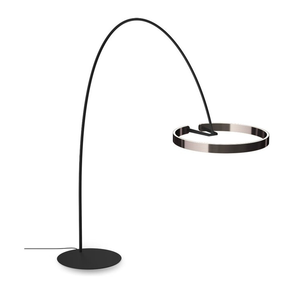Occhio Mito largo LED-Bogenleuchte in Schwarz matt mit Phantom Kopf und x-tra warmem LED Licht (2200K - 3500K) - Bild 1