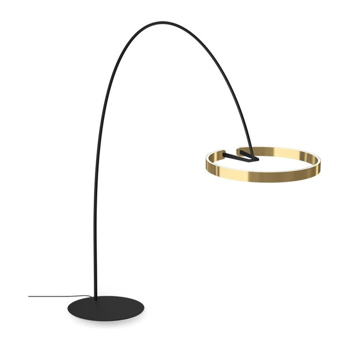 Occhio Mito largo LED-Bogenleuchte in Schwarz matt und Bronze mit warmweißem LED-Licht - Bild 1
