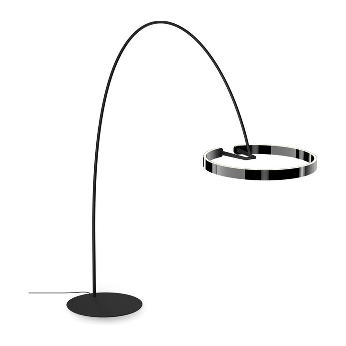 Occhio Mito largo LED-Bogenleuchte in Schwarz matt und Dark Chrome mit dimmbarer LED (2700K - 4000K) - Bild 1