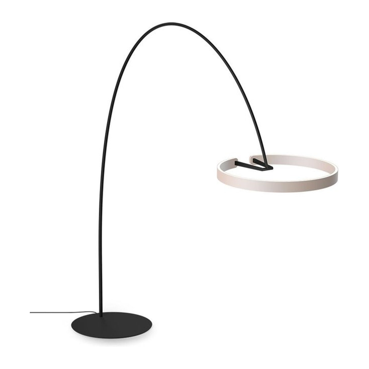 Occhio Mito Largo LED-Bogenleuchte in Schwarz matt und Gold matt mit warmweißem und neutralweißem Licht - Bild 1