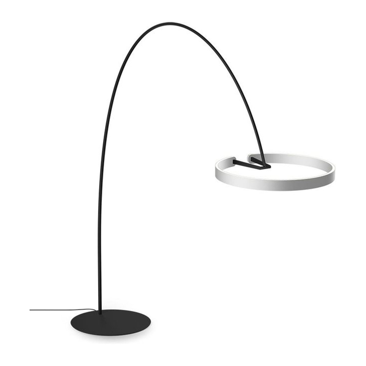 Occhio Mito Largo LED-Bogenleuchte in Schwarz matt und Silber matt - Bild 1