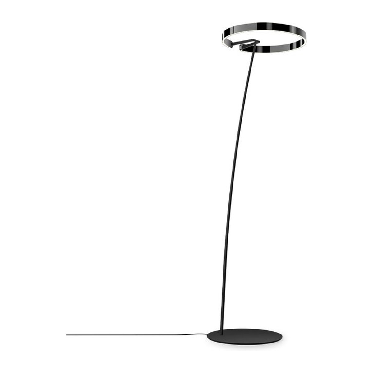 Occhio Mito LED-Bogenleuchte in Schwarz matt und Dark Chrome mit einstellbarer Lichtfarbe 2700K - 4000K - Bild 1