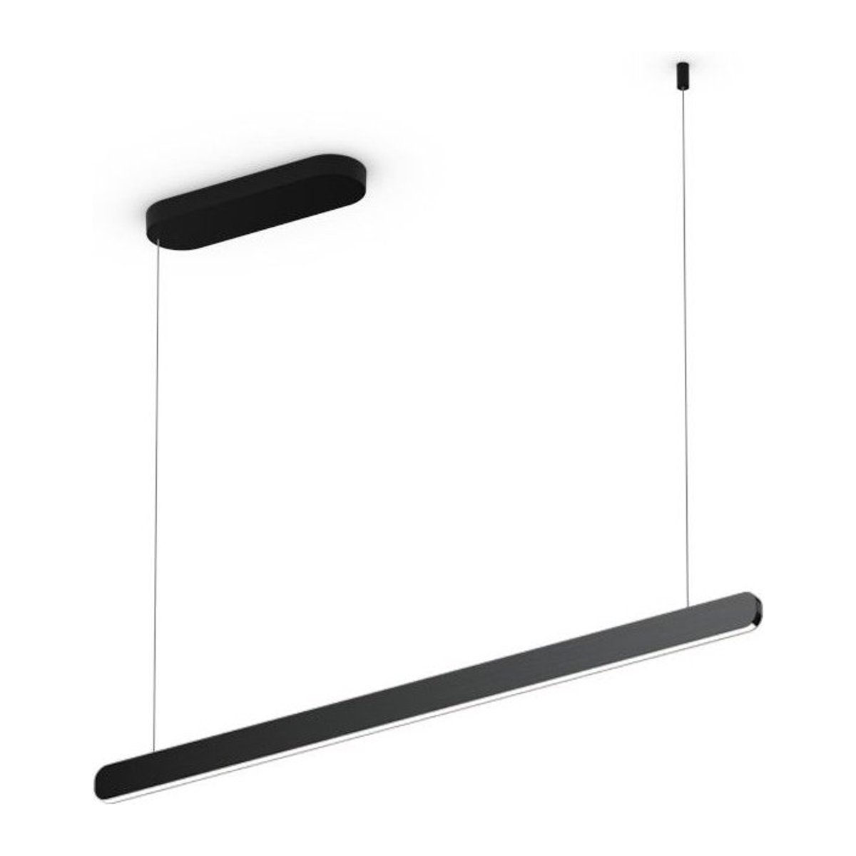 Occhio Mito linear volo 100 up LED-Pendelleuchte in Schwarz matt mit Black Phantom Kopf für deine Tischbeleuchtung - Bild 1