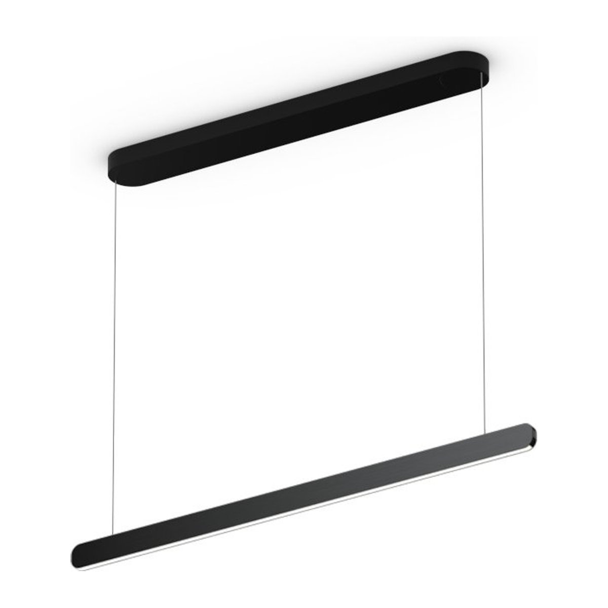 Occhio Mito linear volo 100 up LED-Pendelleuchte in Schwarz matt mit Black Phantom Kopf und Occhio air Modul für variable Tischbeleuchtung (2200K - 3500K) - Bild 1