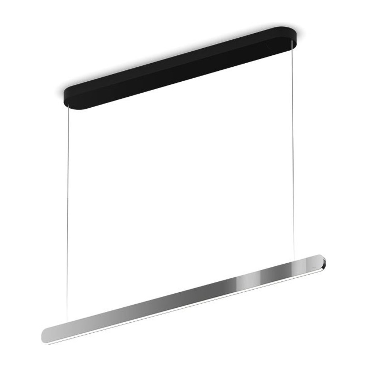 Occhio Mito linear volo 100 up LED-Pendelleuchte in Schwarz matt mit Dark Chrome Kopf für deine Tischbeleuchtung, variabel einstellbar von 65-165 cm - Bild 1