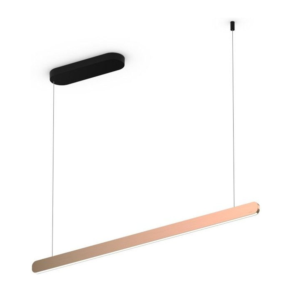 Occhio Mito Linear Volo 100 UP LED-Pendelleuchte in Schwarz Matt und Rose Gold mit einstellbarer Lichtfarbe 2700K - 4000K - Bild 1
