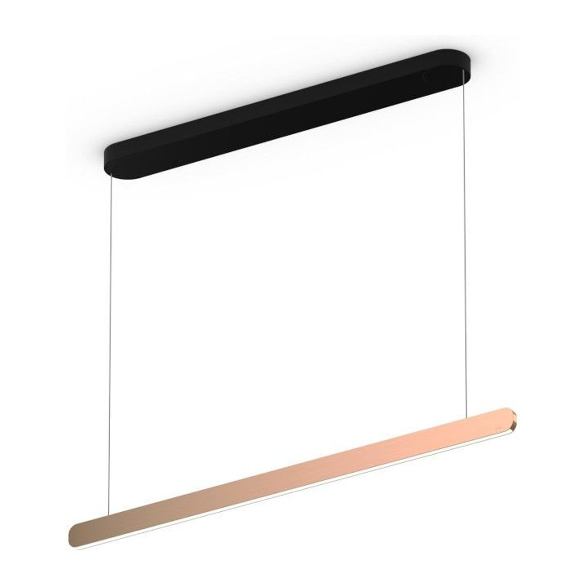 Occhio Mito linear volo 100 up LED-Pendelleuchte in Schwarz matt und Rose Gold mit variabler Aufhängung von 65-165 cm für deine Tischbeleuchtung - Bild 1
