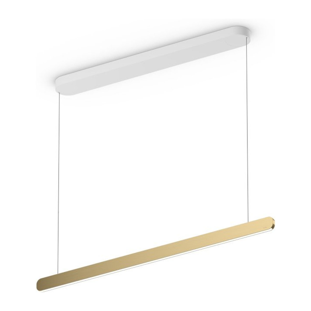Occhio Mito linear volo 100 up LED-Pendelleuchte in Weiß matt mit Bronze-Kopf für deine Tischbeleuchtung, inklusive Occhio air Modul und x-tra warm LED (2200K - 3500K) - Bild 1